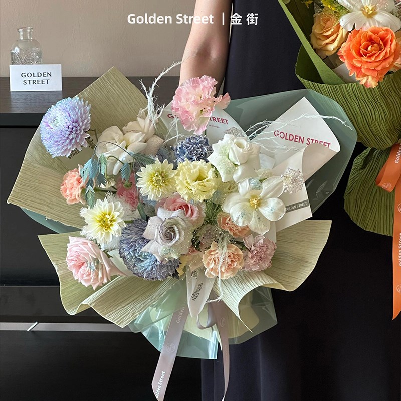 手工百折纸褶皱纹理纸艺术纸鲜花花束包装纸花艺花店手工diy材料