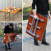 小方桌家用4人正方形折叠桌 吃饭出租房餐桌矮四方桌子折叠小桌子