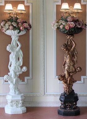 欧式雕塑艺术品会所酒店走廊装饰人物家居咖啡馆大件客厅落地摆件