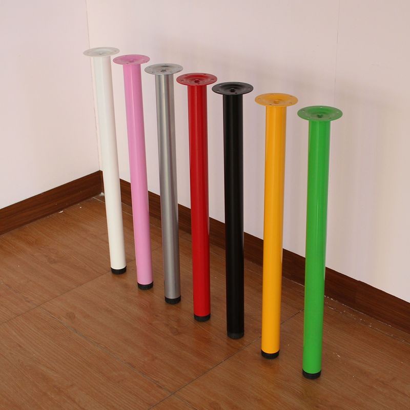 桌腿支架可调节拆卸桌子腿支架彩色吧台脚支撑柱办公桌脚铁艺配件