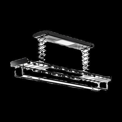 超薄电动晾衣架直流电机智能家用阳台升降自动带灯晒衣架晾衣机杆