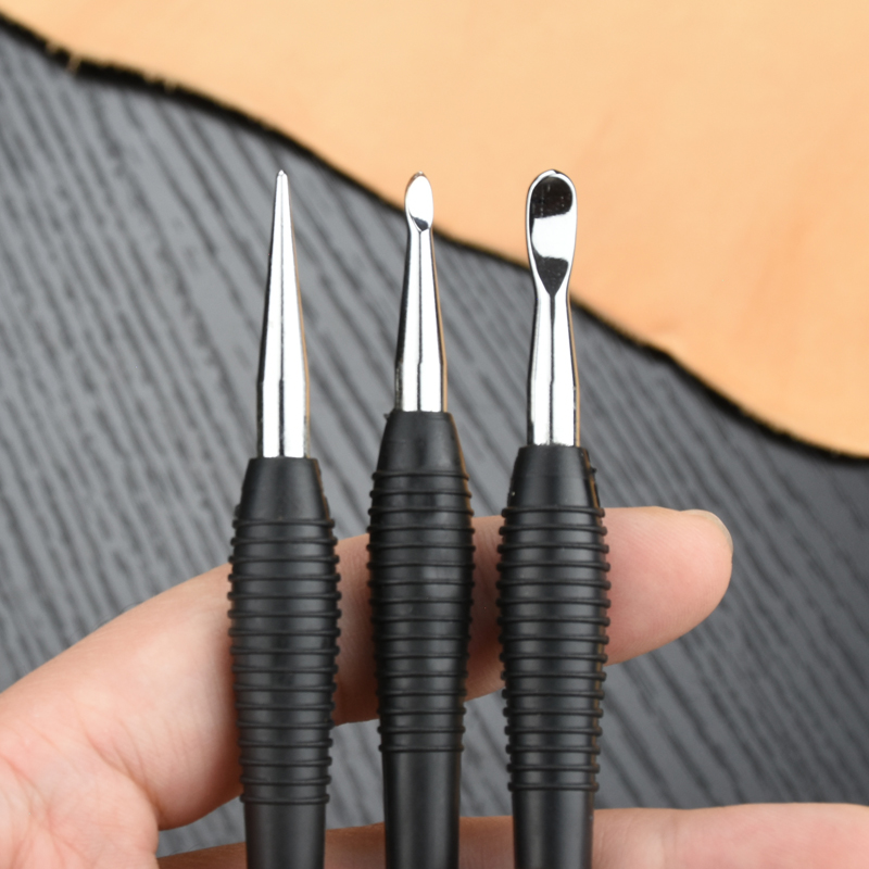 皮雕压擦器描线笔皮艺皮具diy植鞣革塑形浮雕起鼓挑边雕刻手工具