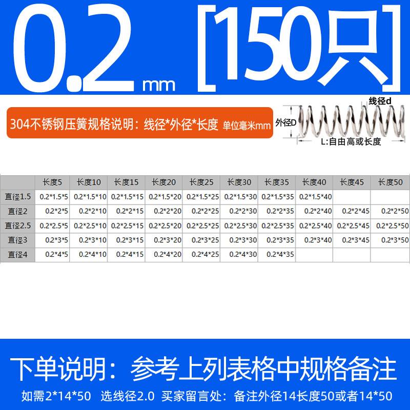 不锈钢弹簧实惠装大包压簧备货压缩弹力簧304减震复位压力强劲