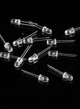 F5珠红发二极管灯5MM绿光警示黄直光超亮插l70832光ed灯珠交通信