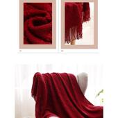 红色ARX子毯红色沙发毯毛毯午休盖毯结床婚旗床尾喜陪嫁巾针织披