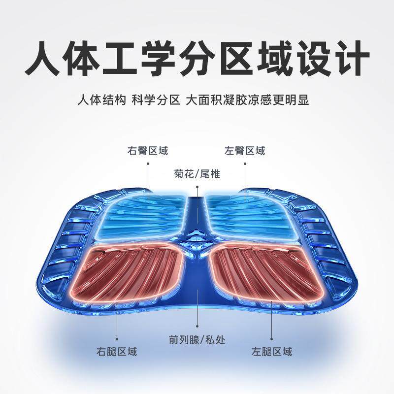 夏季清汽车EL凝胶坐垫办公G室久透气冰Ice-Box凉垫凉坐长途货车单