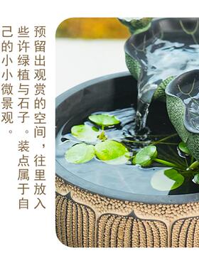 玄水关水生财流流水摆件水晶球EBP水景环水循鱼缸风轮