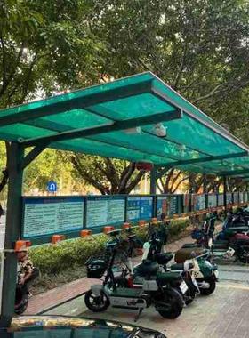 光棚遮阳台棚pc板车棚汽车棚外雨篷户阳露固定式蓬台站铝合金雨棚