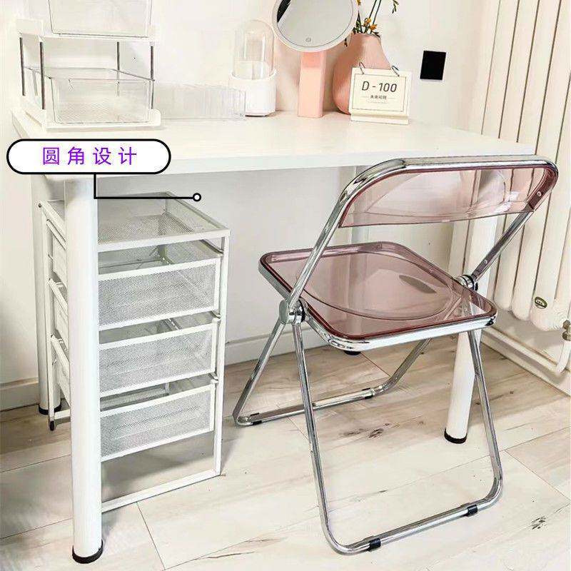 电脑桌台式家用白色书桌简约办公桌学生学习卧室小型简易圆角桌子