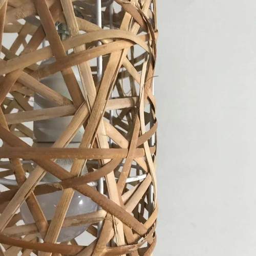 中式仿意古创竹编灯笼茶YE471室餐饭店藤艺竹艺布艺麻绳新编厅织