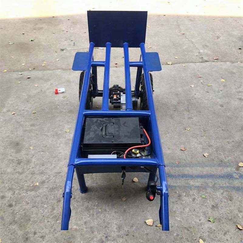 电动手推平板车多用途拉货运输小推车山路爬坡搬运电动小型鸡公车