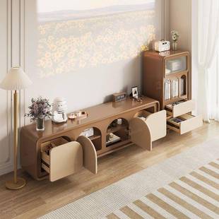 式 客厅简柜约小户型储物柜奶油风电视柜组法 茶几电359视地高落款