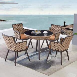 阳台小椅户子椅藤椅靠绳背椅201211三件套外桌椅遮阳休闲桌桌椅室