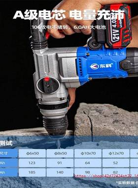 混X充合dd东科锂电冲击钻76528离直流电重型电锤两用无线大功率凝