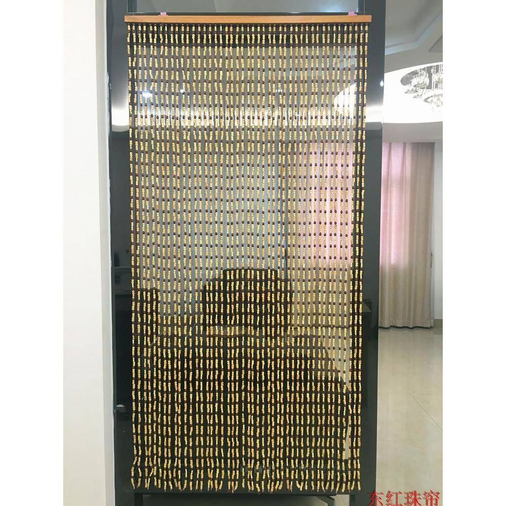 色竹帘竹木珠帘竹帘风水防帘中式隔断挂帘玄关门帘002夏季蚊3厂家