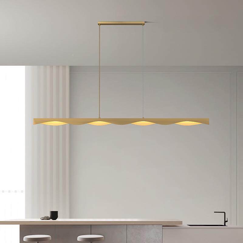 约全铜餐厅灯波浪长条创计意设感轻奢904吧台意式极简现代高吊端,家装灯饰光源,智能吊灯,淘宝优惠券,粉丝福利购,淘宝优惠卷