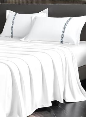 酒店布草宿宾馆四件套床单GRD双人套被罩白色床被上用品民南通家