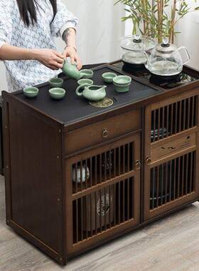 茶吧机家轮用移底部水烧水壶茶台一体OQZ全自动动带上小型客厅茶