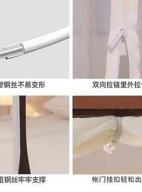 20安25新款免装蒙古包蚊帐家用卧室防ltao1024可摔折叠1.82双人床