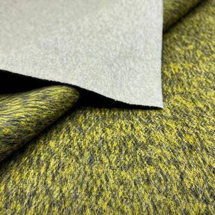 丝面蚕丝兔绒加厚长毛双面呢料羊毛羊绒大衣布料XCN真秋毛冬外套