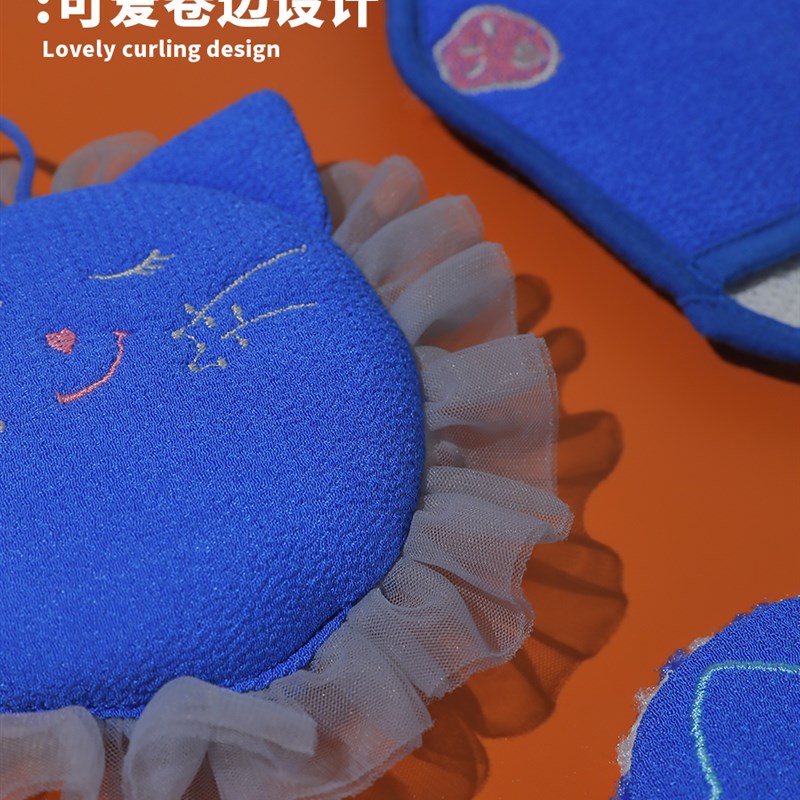 浴花搓澡巾二合一面两用无痛洗澡巾家用强力搓泥后背专用搓背条