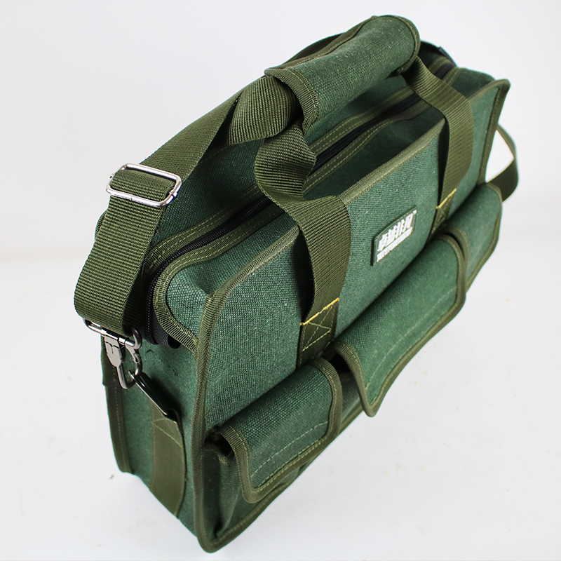 2号帆布工具包 手提肩背多功能维修电工大号小号耐磨男士加大加厚