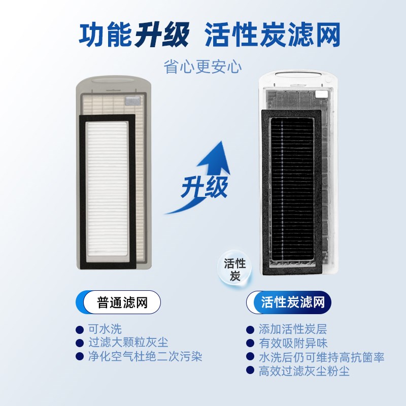 配云鲸扫地机配件J1/J2/J3/J升级款抗菌逍遥001滤网抹布滚刷边刷