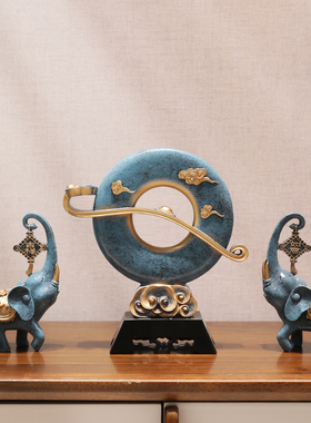 大象乔迁新居礼品餐柜装饰品桌面如意摆件客厅工艺礼品摆饰电视柜