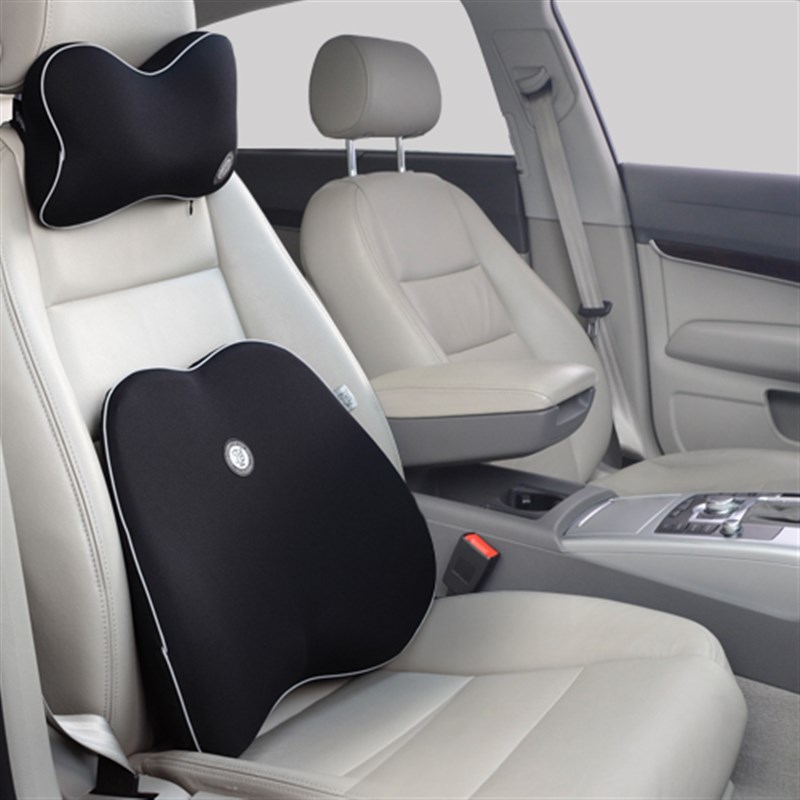 GiGi汽车头枕腰靠 护腰靠垫腰枕四季腰垫 记忆棉头枕腰靠通用装