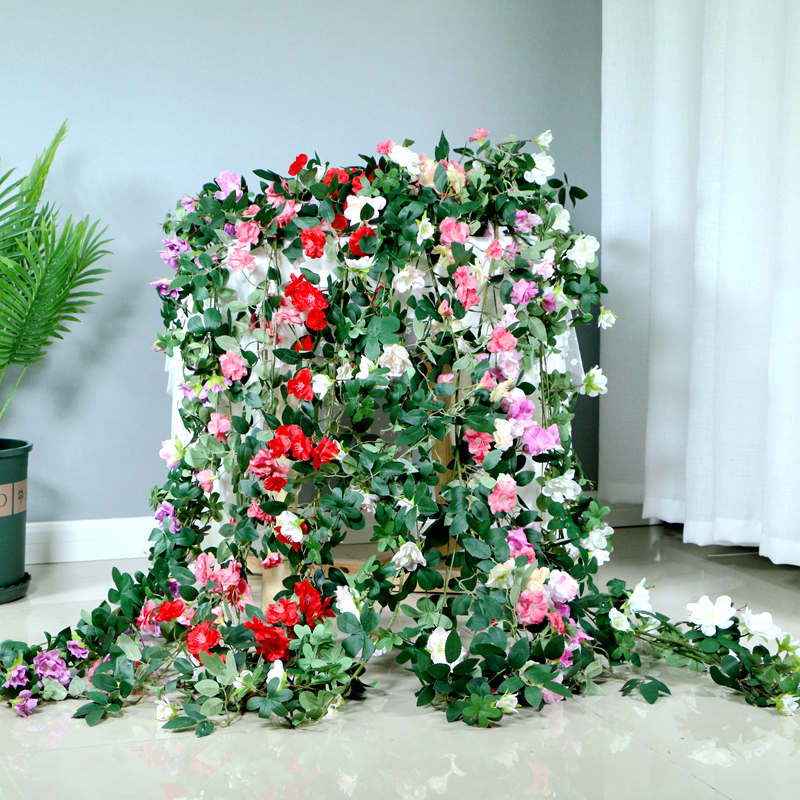 仿真向日葵花藤假花藤条雏菊空调管道缠绕室内背景墙橱窗装饰遮挡