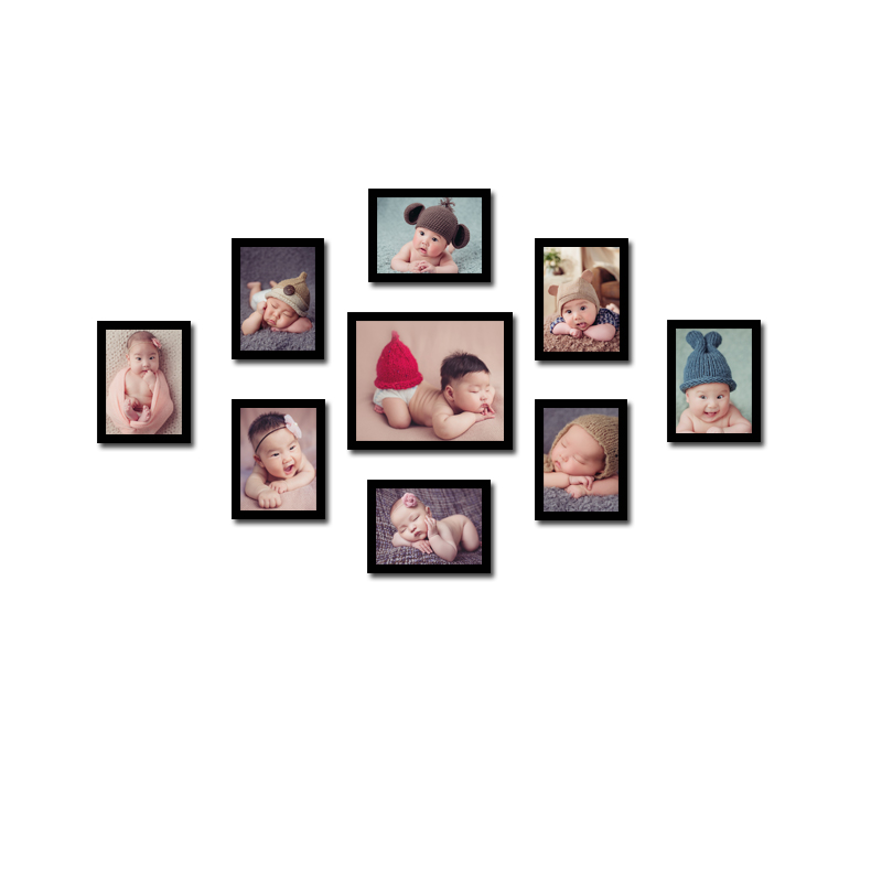 简约照片墙装饰免打孔相框墙7寸卧室创意相片挂墙画装饰画