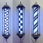 厂家售六角宫灯加亮LED复古奢华防水挂壁旋转美发转灯灯箱