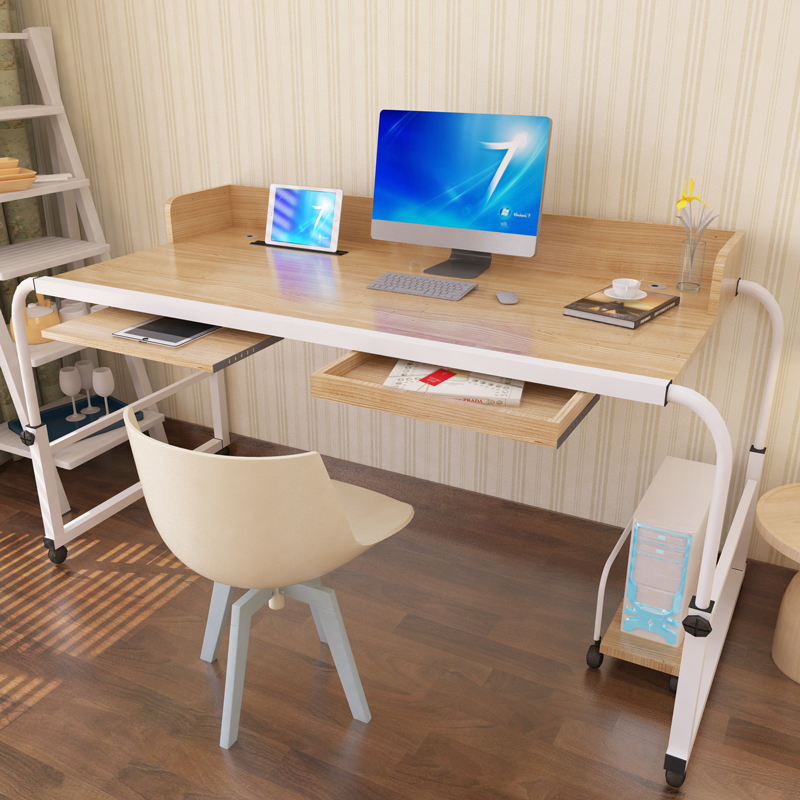 简约床上伸缩笔记本台式家用人懒人书桌可移动升降跨床电脑桌子