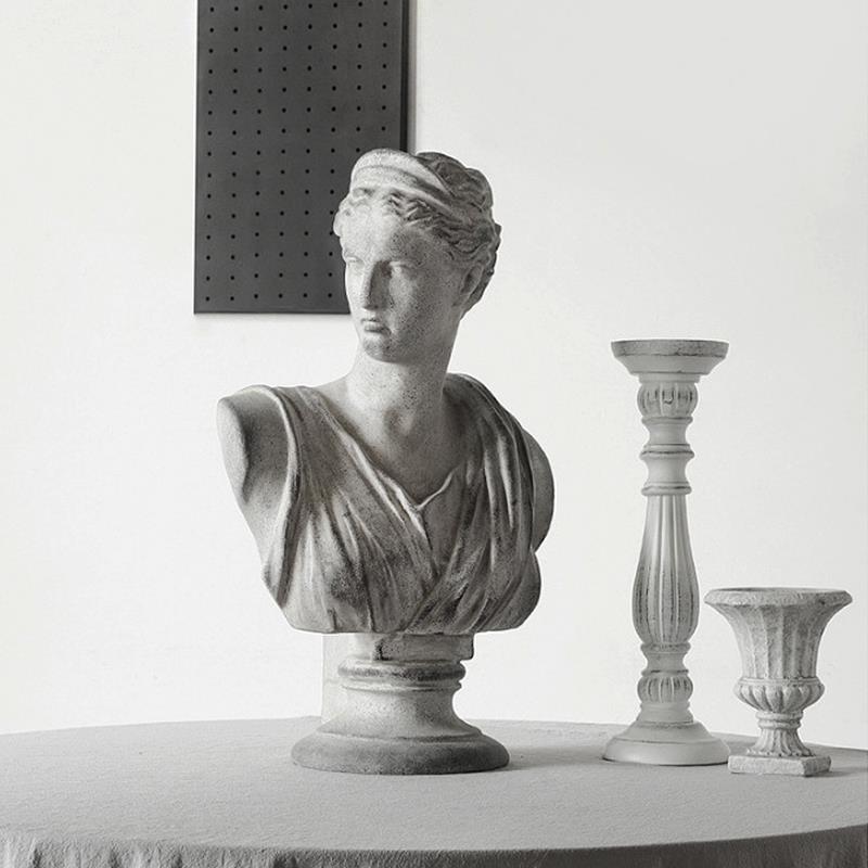 简美欧样式板间别墅罗希腊人物马半身雕塑复古文像艺术装饰DS-8品