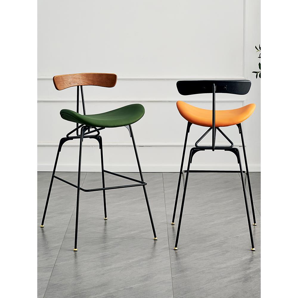 北覆古背吧台椅家用蚂蚁吧椅现简约高欧脚椅工代业风铁艺靠SUV酒