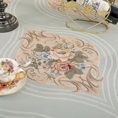 欧长式奢圆华小圆桌布布艺客厅用茶几桌布方形餐桌台布家圆swn019