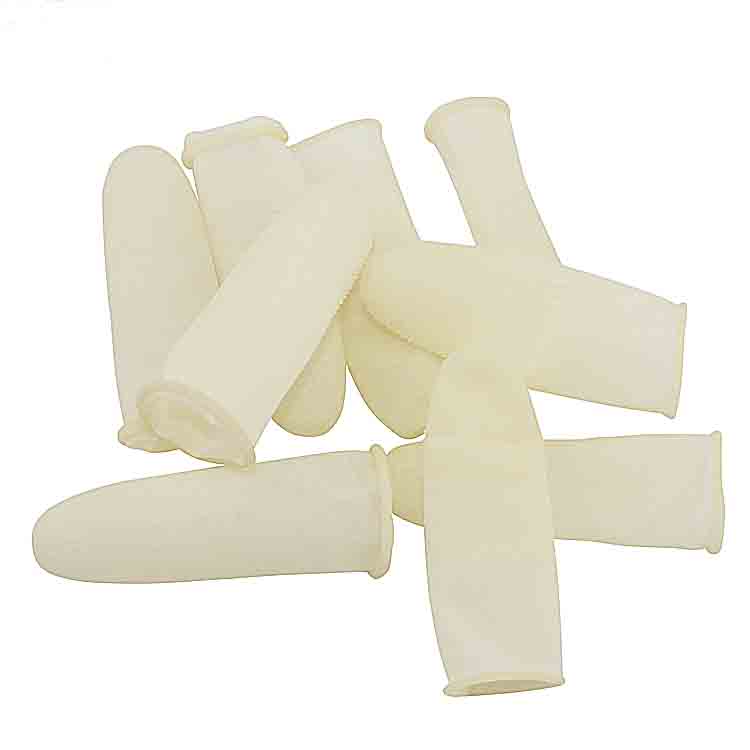 橙色防滑麻点手指套耐磨加厚乳胶一次性橡胶防护手指头套XL加大码