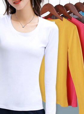 黑色长袖t恤 2025年春季配西装的纯棉薄款低领打底衫女 内搭紧身