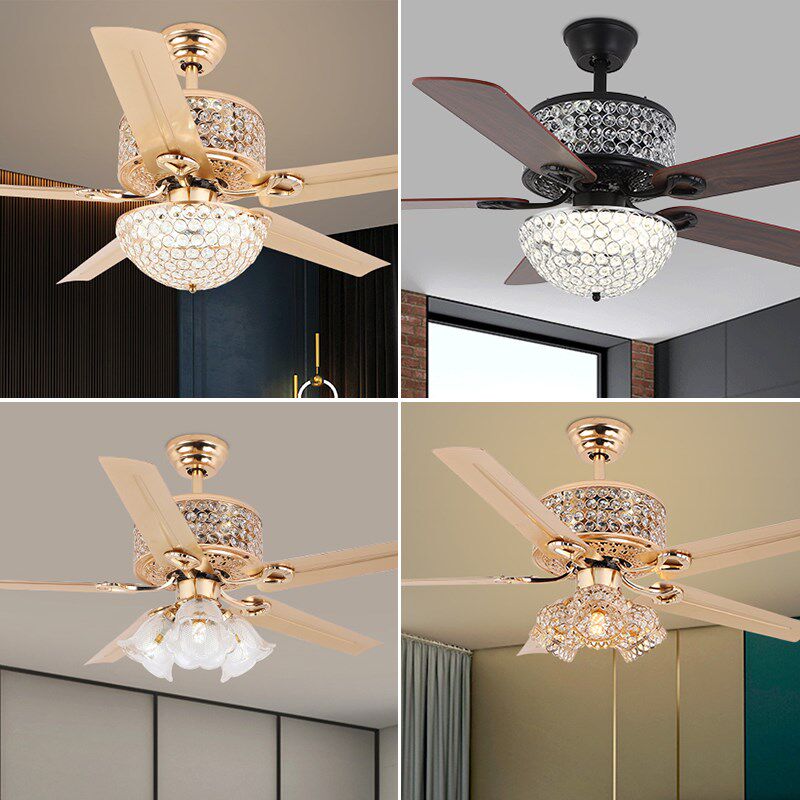 美式乡村吊扇灯餐厅客厅卧室风扇灯水晶静音阳台庭院装饰吊扇带灯,家装灯饰光源,餐厅吊灯,淘宝优惠券,粉丝福利购,淘宝优惠卷