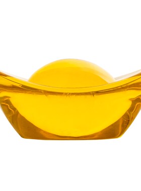 黄水晶元宝摆件聚财琉璃大号招金银米缸财聚宝盆碎石装饰乔迁礼品