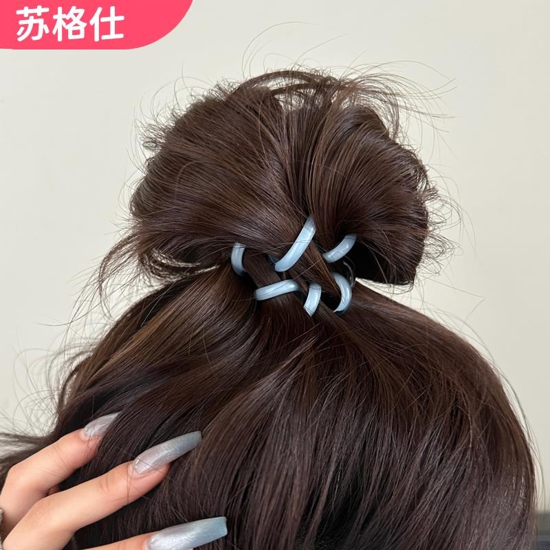 6个装电话线发圈头绳2024新款高级感耐用橡皮筋女扎头发绳女夏季