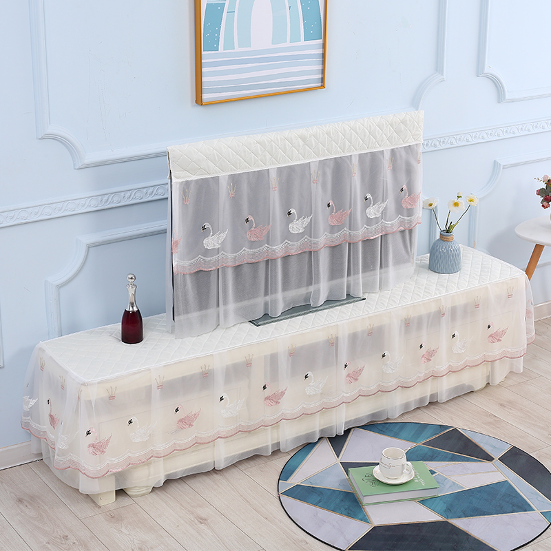 新款电视柜罩电视罩茶几罩防尘防晒三件套桌布客厅盖布防滑布艺罩