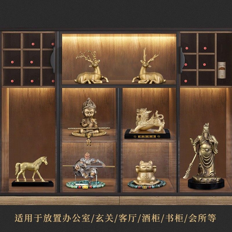 铜孙悟空办公室桌面摆件玄关客厅装饰品家居乔迁礼物高档齐天大圣,家居饰品,装饰摆件,淘宝优惠券,粉丝福利购,淘宝优惠卷