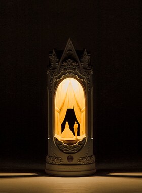 壁光里结婚新婚礼物订婚生日氛围建筑小夜灯创意台灯床头灯