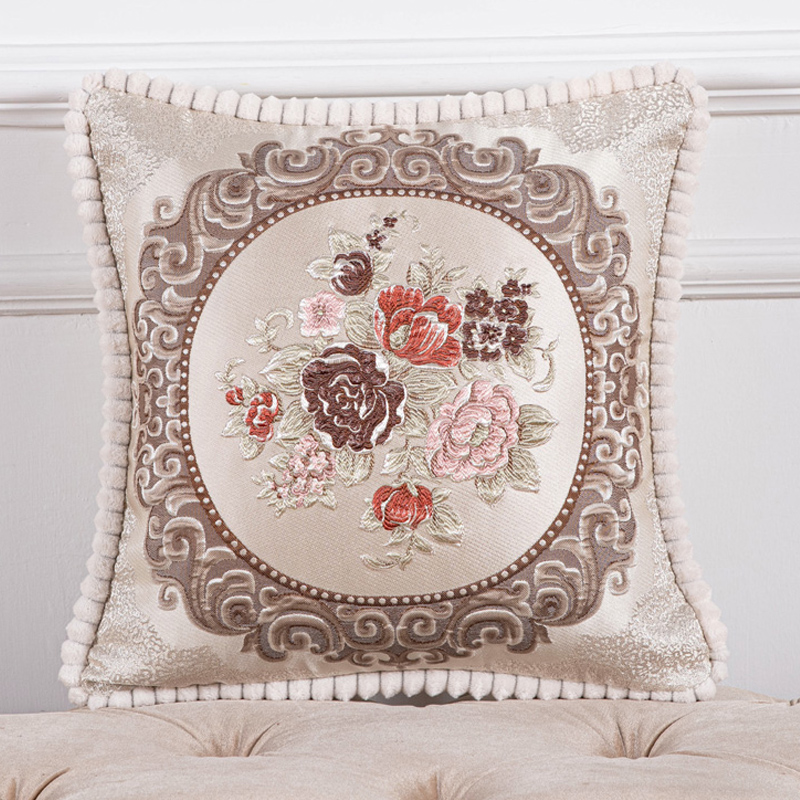 客厅沙发抱枕欧式靠垫抱枕套不含芯车用护腰靠枕床头靠背正方形