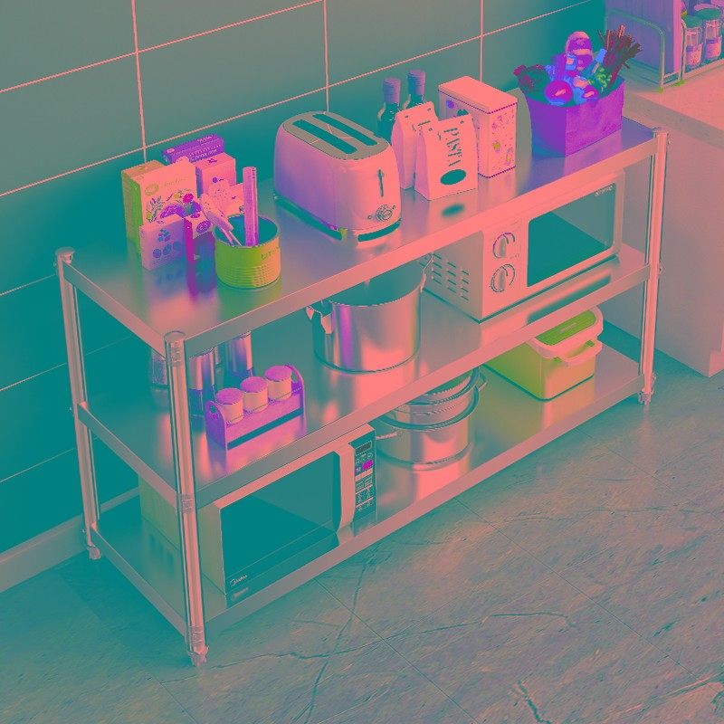 厨房餐边柜304不锈钢三层架置物架落地柜子收纳微波炉桌面储物货,住宅家具,餐边柜,淘宝优惠券,粉丝福利购,淘宝优惠卷