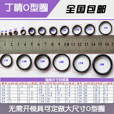 o型圈丁晴橡胶密封圈氟胶耐高温套装防水胶圈卸力环氟橡胶密封圈