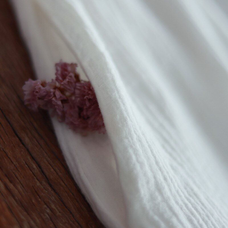 忆旧白色连衣裙女长袖早春裙子2024年新款纯棉内搭长裙百搭打底裙