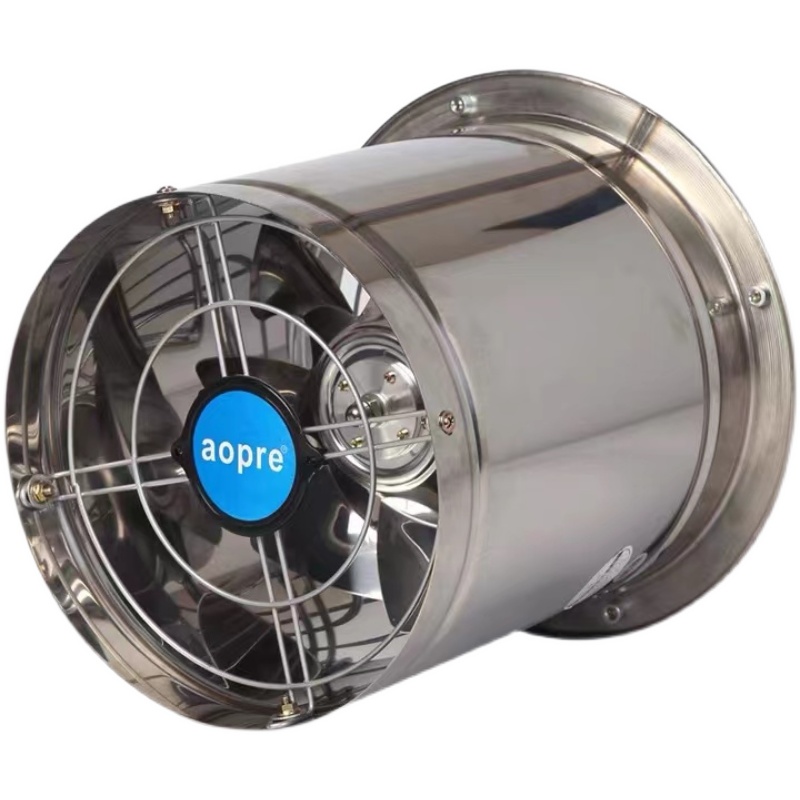 不锈钢嵌入式单边高速圆筒抽风机通风换气排气扇厨房强力油烟机