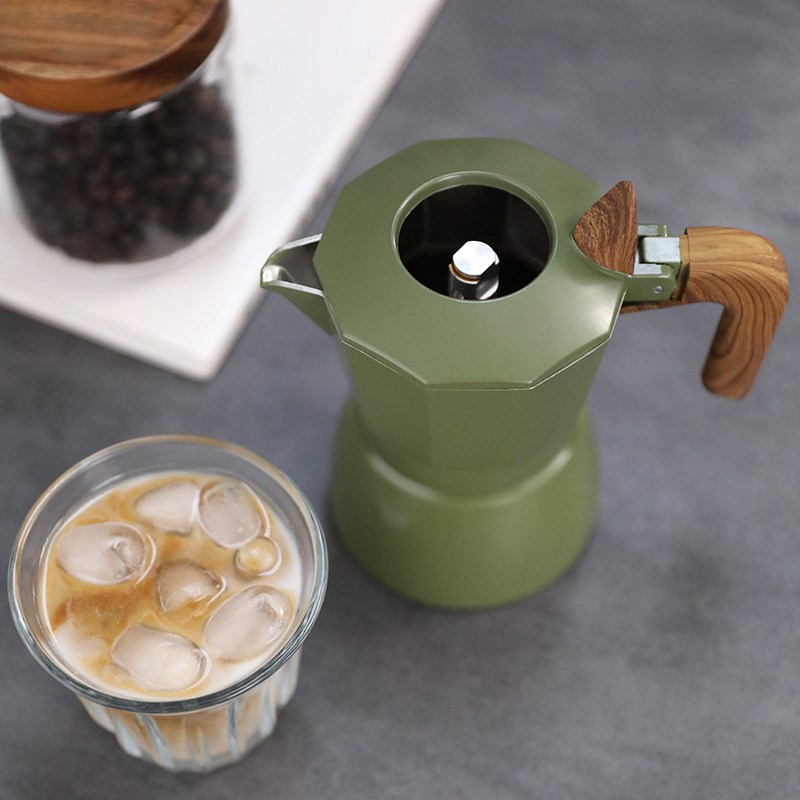 双阀意式摩卡壶煮咖啡浓缩咖啡液 小型咖啡壶 高温萃取家用户外